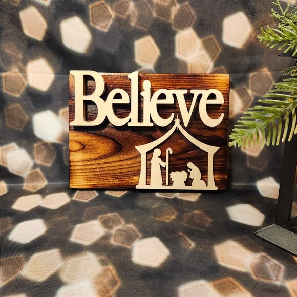 Christmas Wooden Wall Decor Sign - Picture 5 of 6